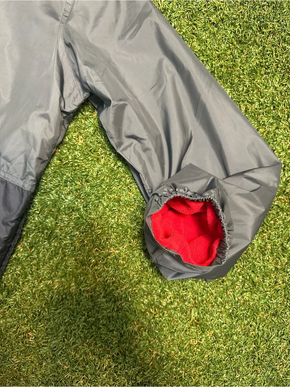 Columbia Black & Red Hooded Windbreaker Jacket